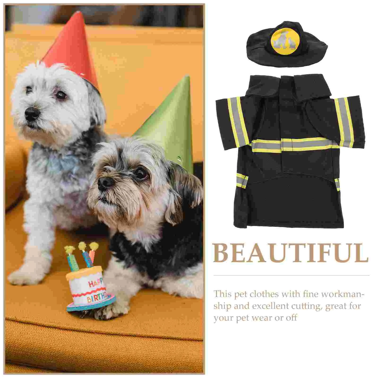 Dog Dresses Funny Costumes Performance Pet Clothes Clothing Transformed Coat Firefighter Uniform Shape Christmas