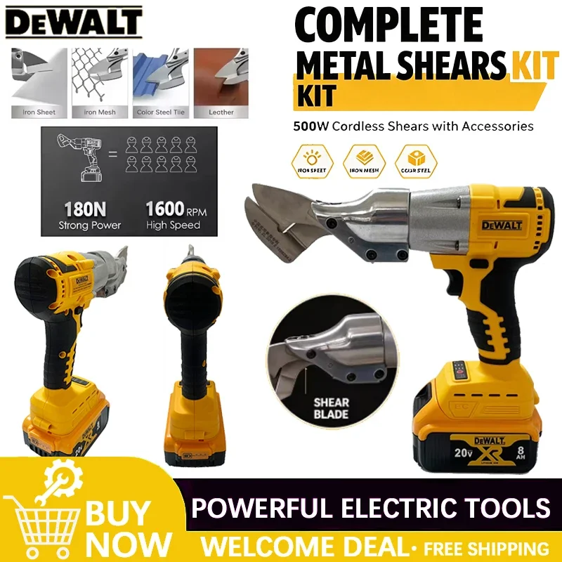 DEWALT TPJ01 Brushless Electric Scissors 500W Cordless Iron Sheet Cutting Tools Metal Work Battery Powered Battery