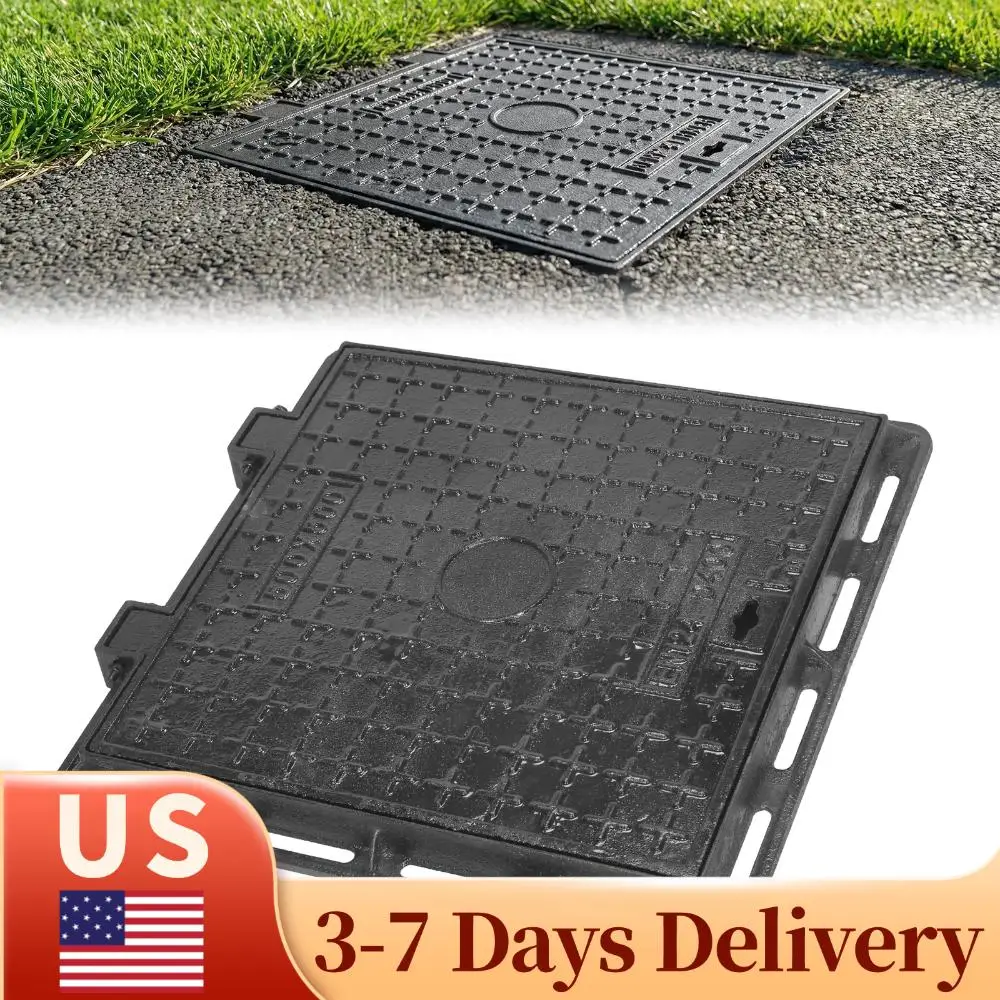 

Люки-крышки для канализации с прямоугольным основанием, съемные, с противоскользящим покрытием, для канализации, двора, бетонного подвала, патио