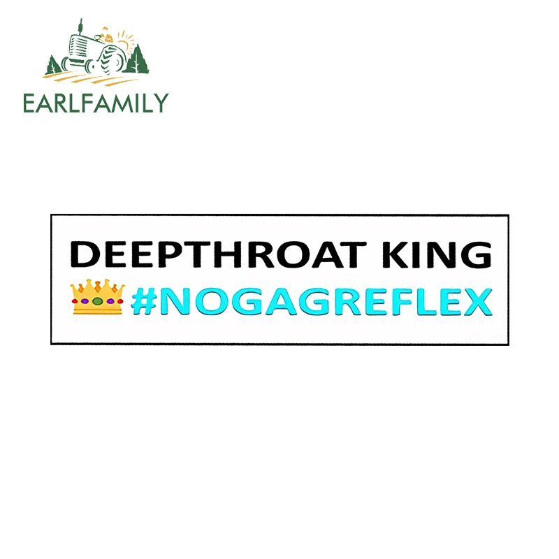 

EARLFAMILY Deepthroar king design cartoon Car Stickers amusing Rearview Mirror Decals Creative Scratch Proof Car Styling