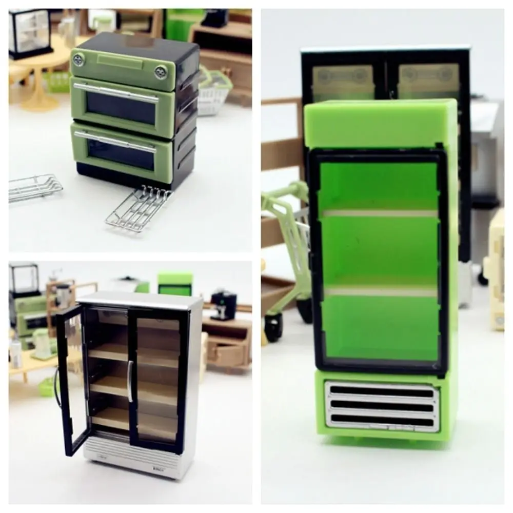 

Resin Crafts 1/12 Dollhouse Simulation Refrigerator Refrigerator Bilayer Mini Simulation Freezer Model Scene Decorations Cute