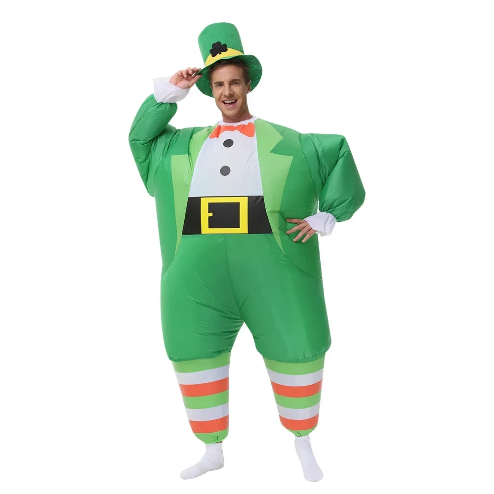 

Irish St. Patrick's Day Costume Adults Green Inflatable Suit Festival Party Outfit Carnival Parade Atmosphere Clothes Cosplay