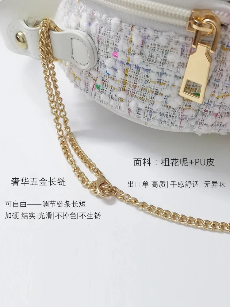 

2025 Spring Summer New Product Princess Bags Birthday Gift Rhinestone Bow Round Messenger Bag Sweet and Cute Girl Handbag