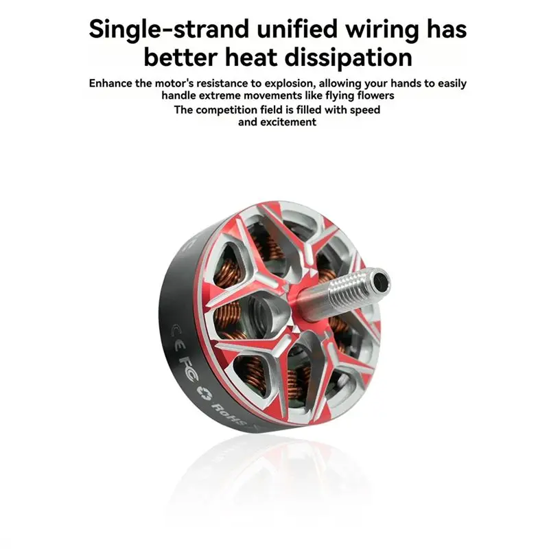 DT23 2808 1300KV Brushless Motor for 7inch RC FPV Drone 5mm Shaft 6S Low Noise Design 1300KV Drone Motor