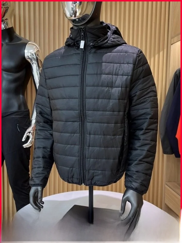 

Lightweight Cotton Hooded Jaet for Men ex Casual Wear Detachable Autumn Winter Polyester Filled Cleanfit Sle Zipper C...