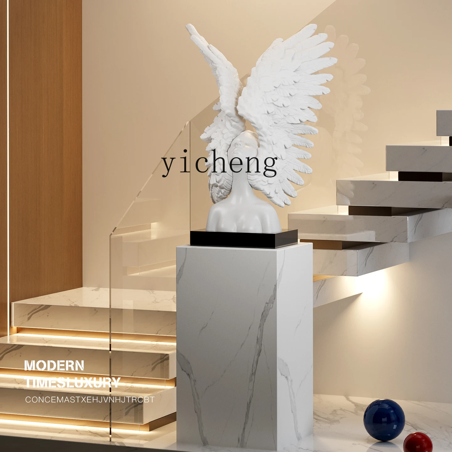 ZK abstract angel wings figure sculpture decorative ornament living room creative art decoration