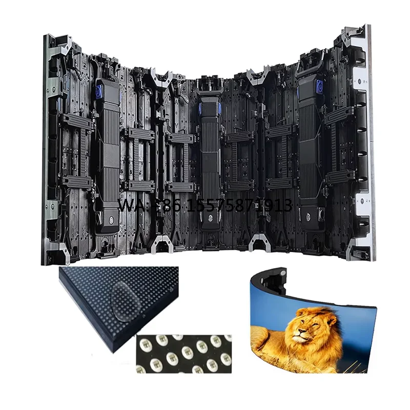 

Гибкий светодиодный дисплей P3.91 высокого разрешения для помещений и улицы, для рекламных мероприятий, напольная стойка для аренды