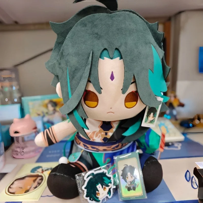 Genshin Impact Official Lake Light Painting Series Plush Doll, Xiao Zibai Xingqiu Xiangling Stuffed Collectible Toy Gift Fens