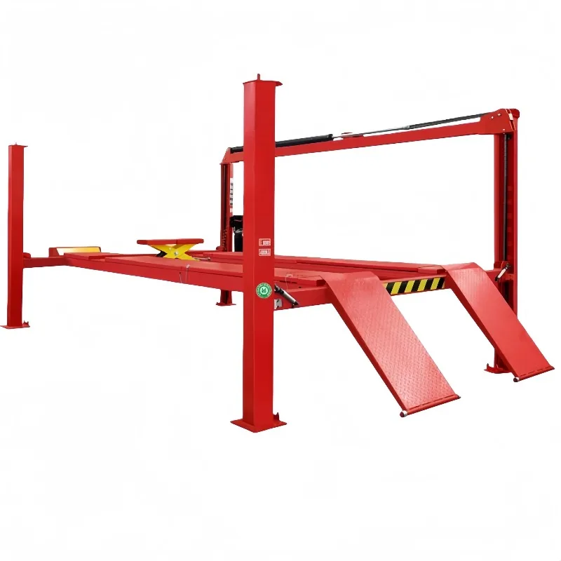 Car Alignment Machine 3D Wheel Alignment Lift Platform Combination Four-post Four Cylinder Hydraulic Electric Lift 10T Capacity view 3