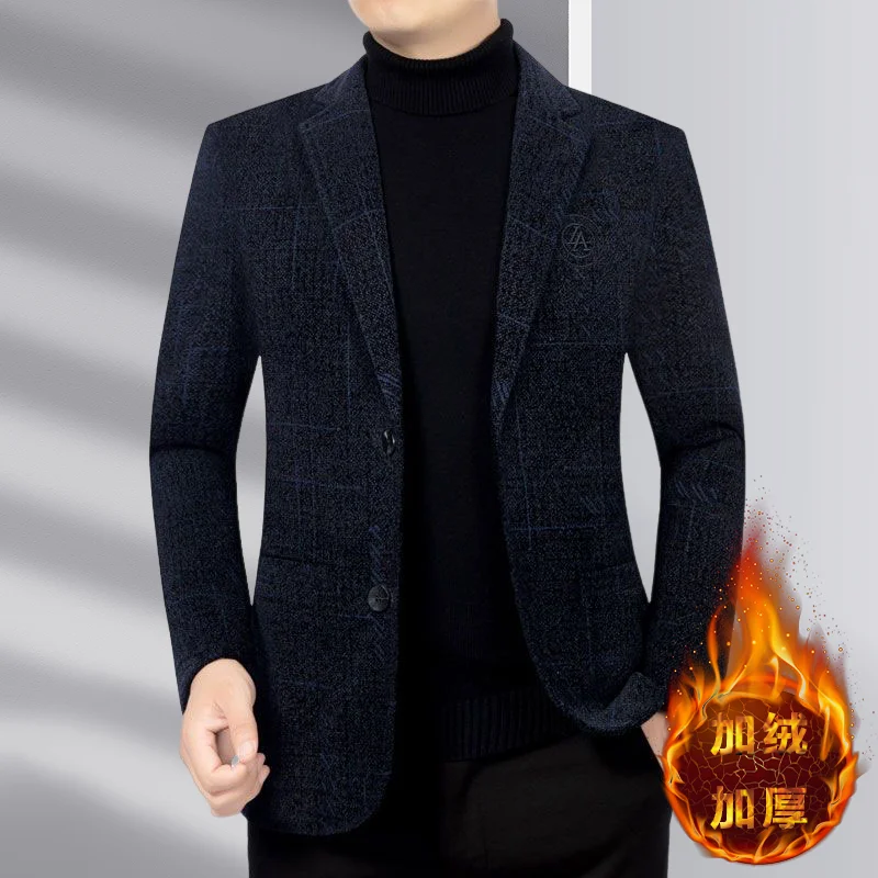 

Blazer Men's Business Gentleman Wedding Fashionable Solid Color Best Man, Slimming and Casual Middle-aged and Elderly Blazer