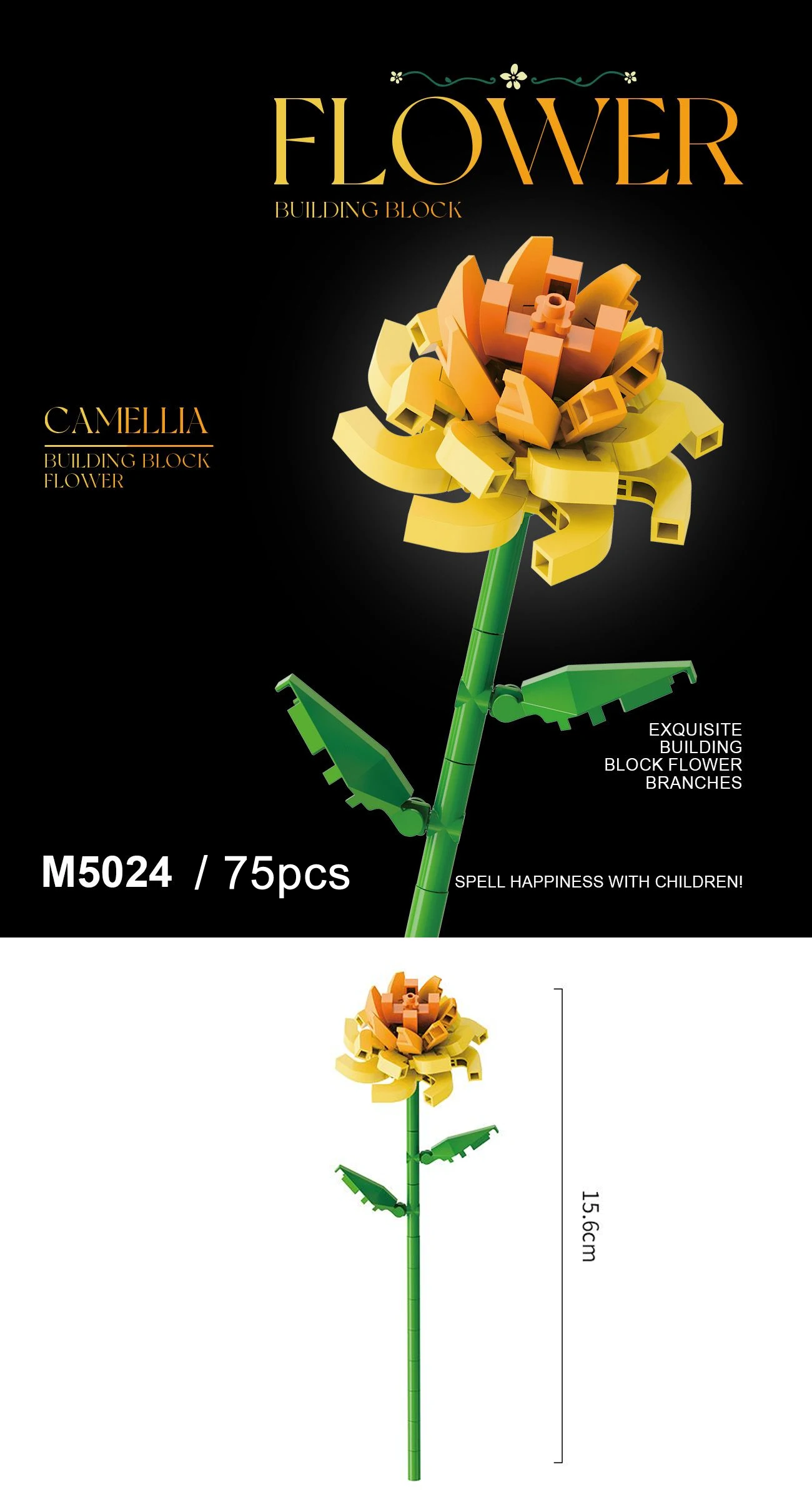 Baustein-Blumenset, DIY-Blumendekorations-Kit, geeignet für Tischdekoration und Raumaccessoires – eine perfekte Geschenkidee – Detail 15