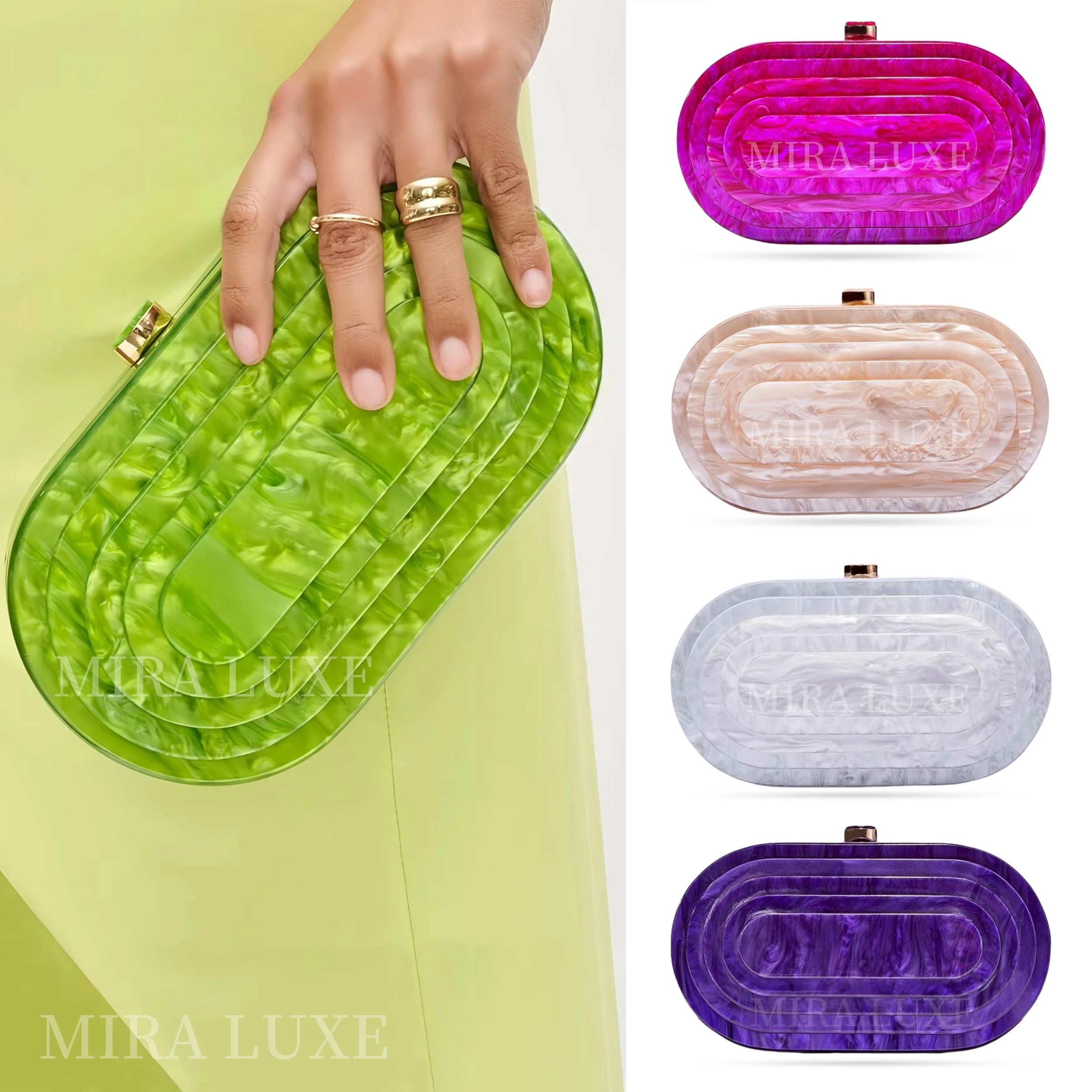 

2025 Green Texture Acrylic Mini Phone Clutch Purse Women Box High End Beach Cocktail Wedding Purse Evening Party Lady Gifts