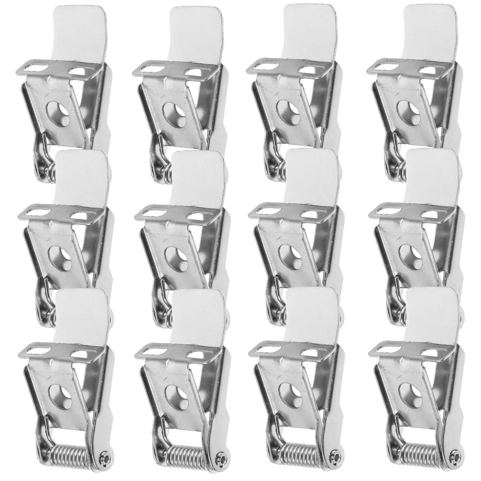 12Pcs Recessed Light Spring Clips High Hardness Universal Lamp Clip Flat Panel Light Embedded Lamp Accessories 3-Hole Fixed
