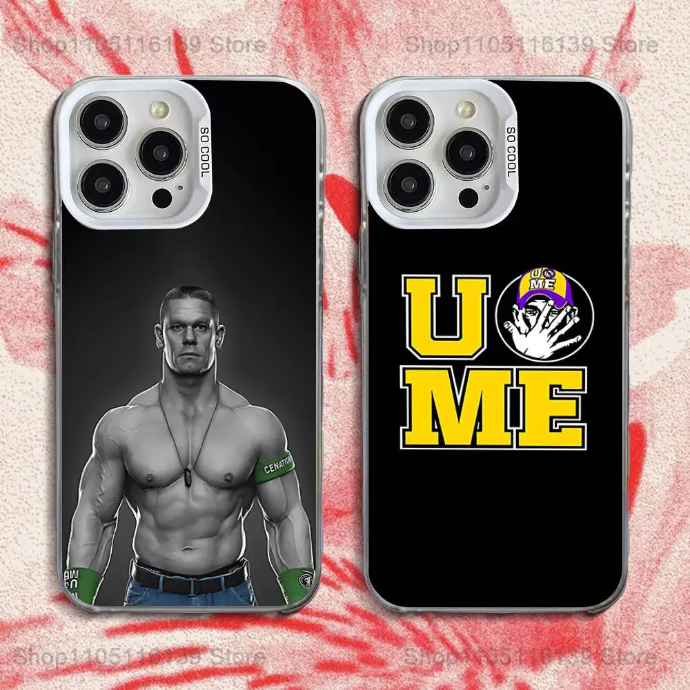 

J-John C-Cena Phone Case For iPhone 16,15,14,13,12,11,Pro,XS,Max,Plus,Mini,SE White Candy Matte Shockproof Cover