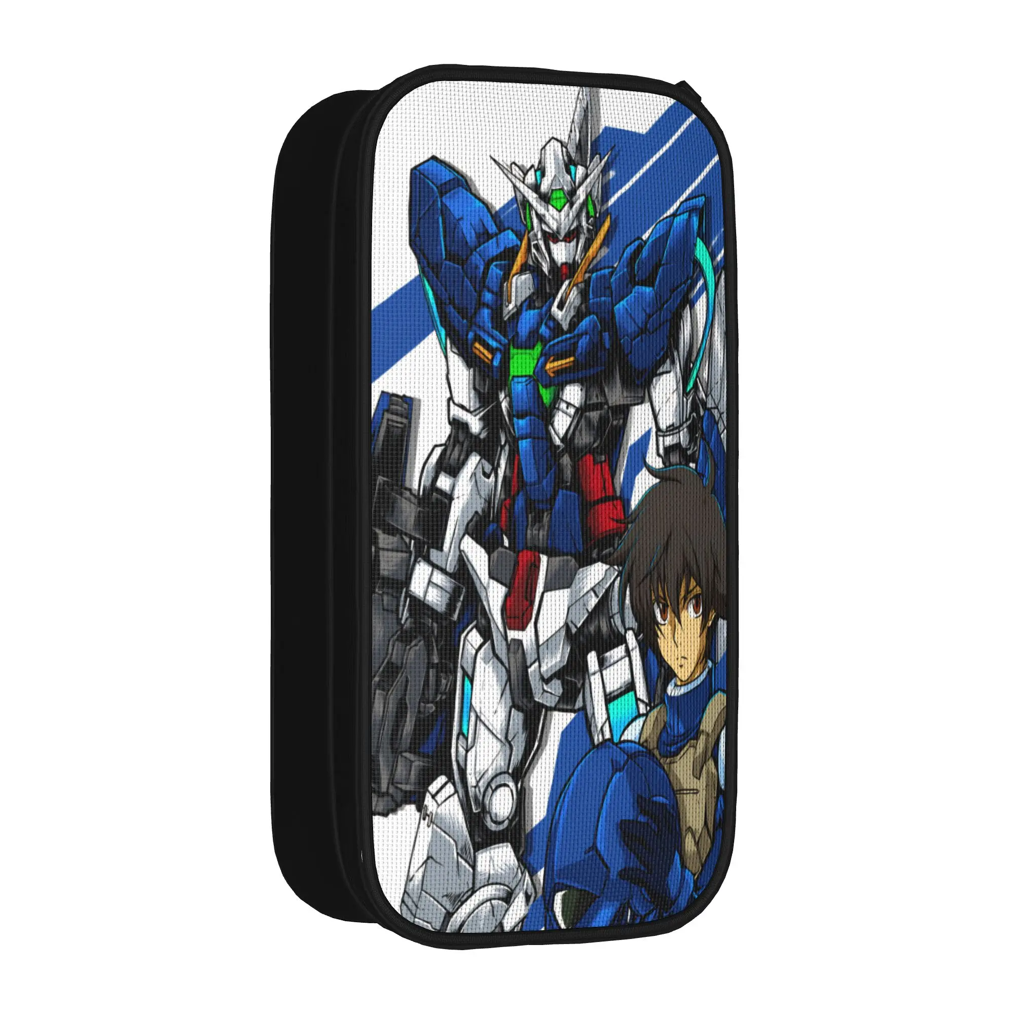 mobile suit gundams Pencil Case Double Layer Large-capacity Office Accessories  Pen Case Suprise Gift