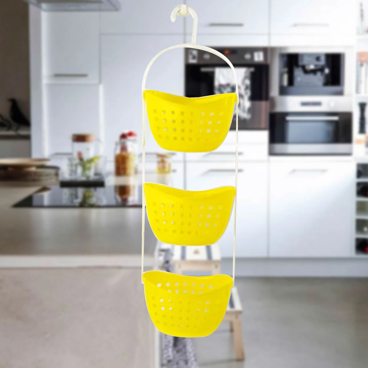 

3 Tier Bathroom Hanging Basket Shower Rack Kitchen ganizer Fruits Vegetable Storage Large Capacity Detachable Design Rotating