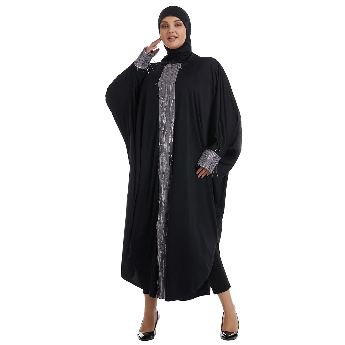 Muslim Women Prayer Garment Hooded Abaya Overhead Dress Kaftan Islam Caftan Khimar Niqab Arabic Robe Eid Ramadan Burqa Djellaba