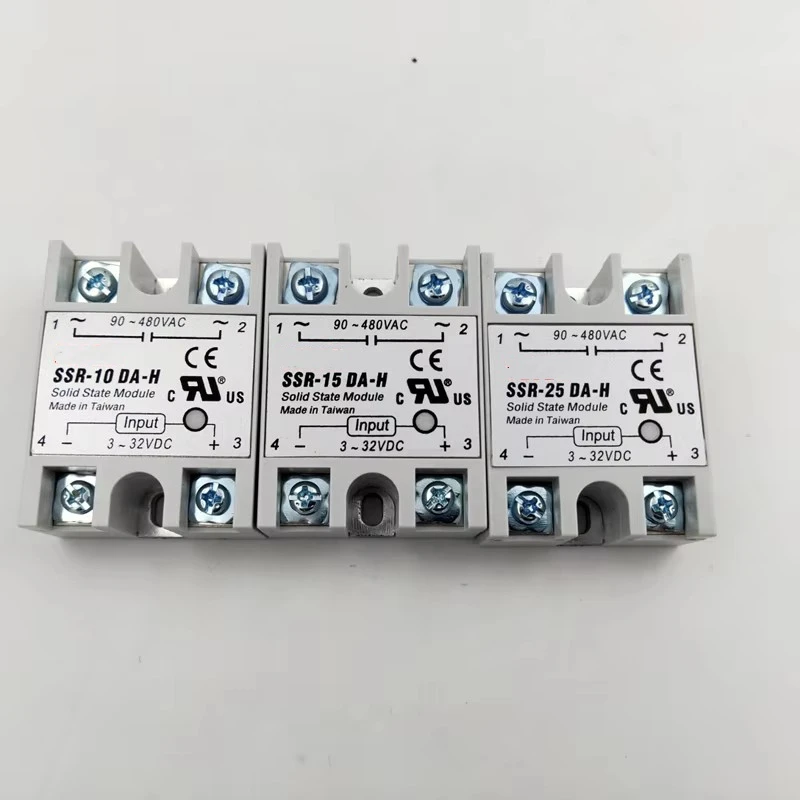 Solid State Relay SSR-(10DA 15DA 25DA 40DA 50DA 60DA 75DA 80DA 100DA)-H 3-32VDC To 24-380V(90-480V)AC