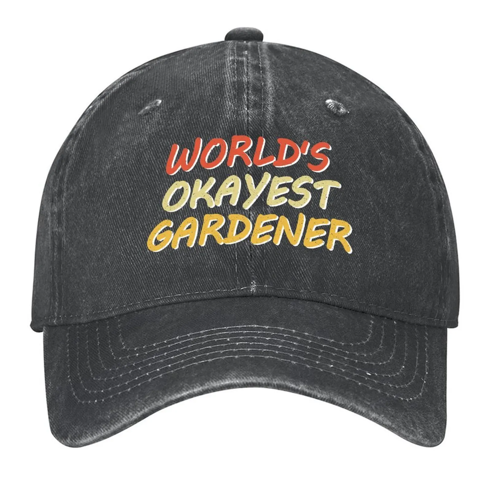 

World's okayest gardener Vintage Retro Baseball Cap fishing hat Horse Hat dad hat designer cap Caps Women Men's