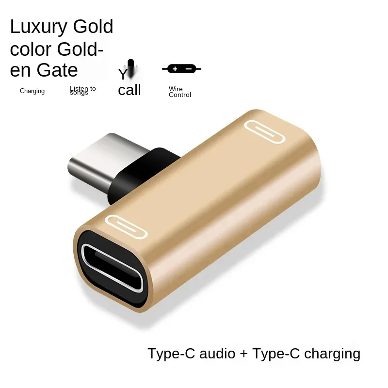 NEW ARRIVE 2 In 1 USB C Splitter Type C Male To Dual Type C Female Headphone Charger Adapter Splitter Converter