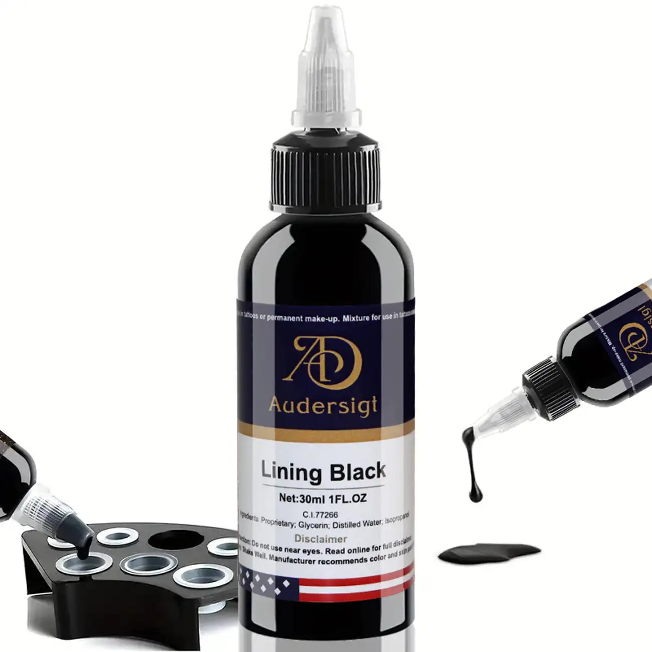 

Audersigt 30ml Universal Refill Tattoo Ink Kit Compatible for HP Canon Lexmark Epson Dell All Refillable Inkjet Cartridge
