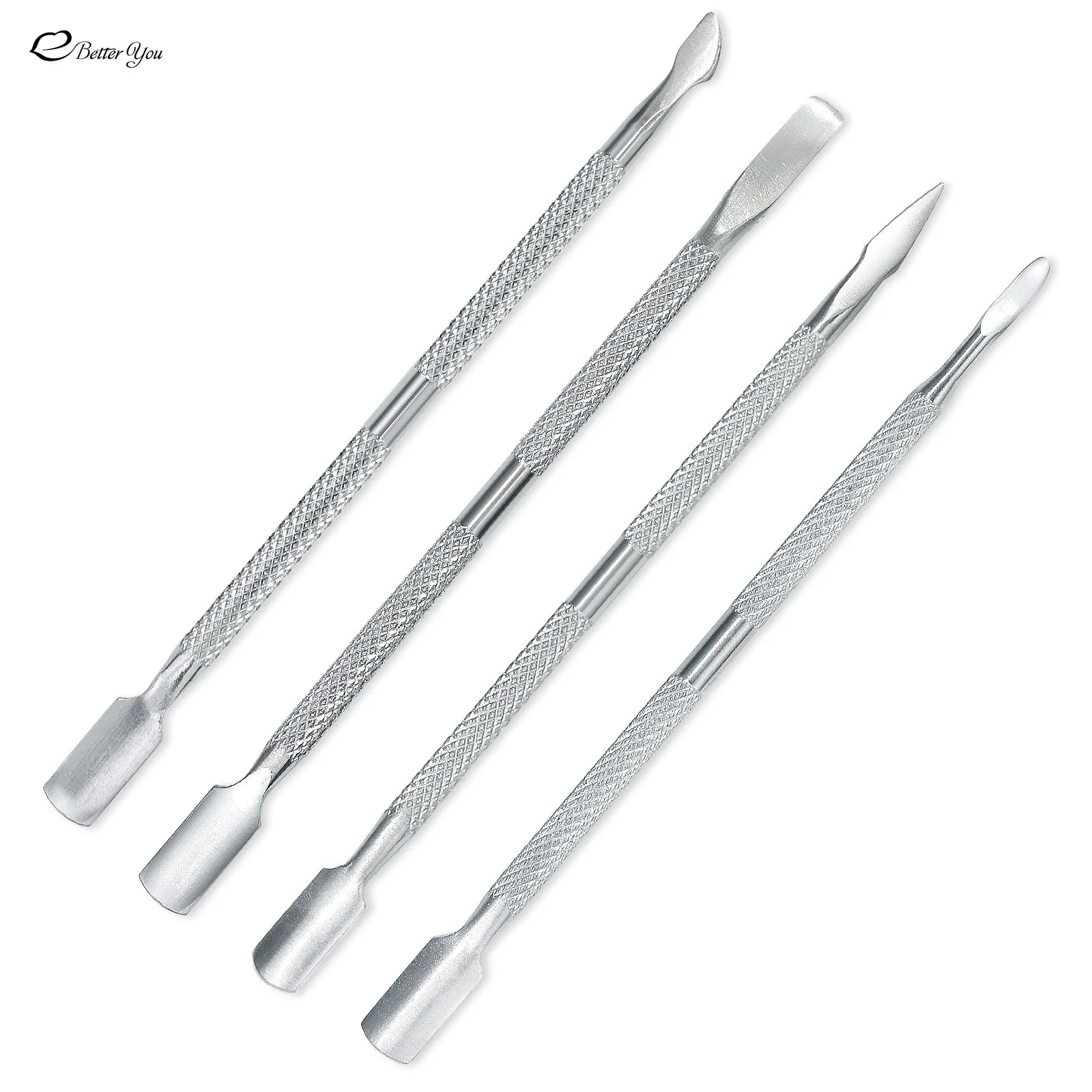 1Pcs Stainless Steel Double Head Cuticle Pusher for Manicure 2024 Tools for Nails Art Non-Slip Nail Cuticle Remover Accessories