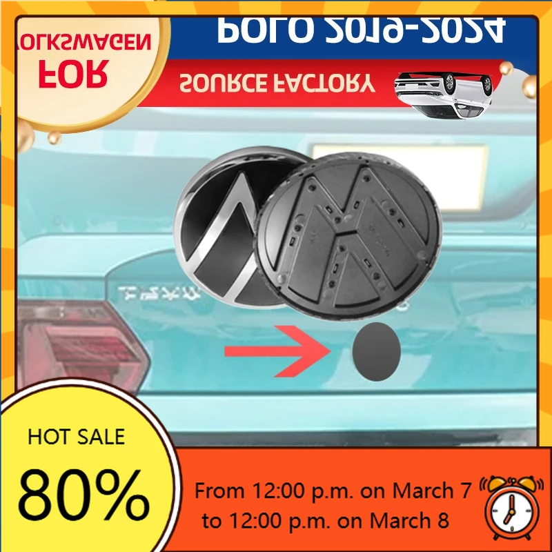 

VW GTI GOLF 2026 Hot For VOLKSWAGEN VW Cup Holders 1Pcs 139mm 110mm VW Car Logo Emblem Hood Front And Rear Tail Mark Rear Badge