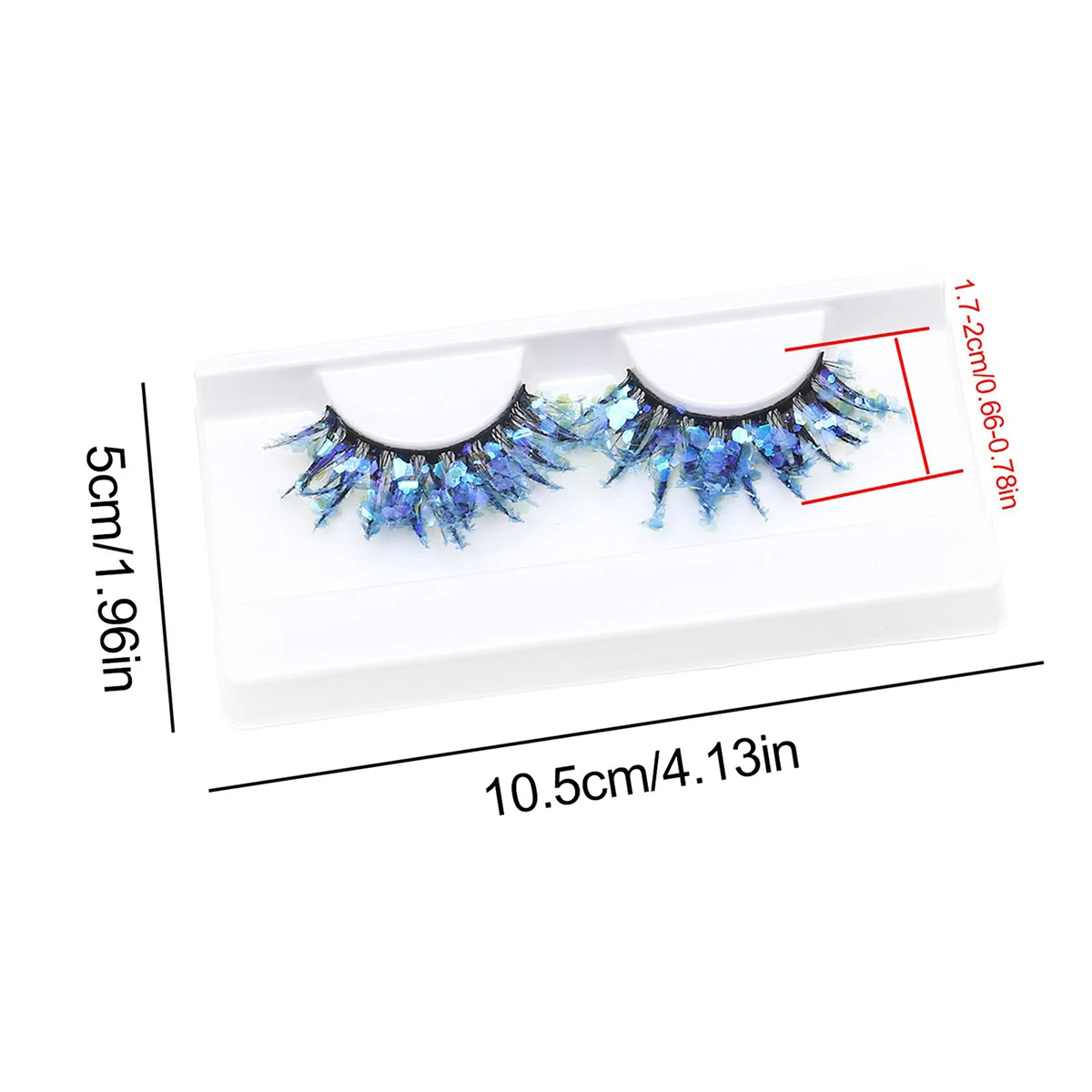 Fashion Sequin Fluffy Luminous Eyelashes Exaggerated Full Strip Lashes Shiny Stage Performance Eye Tool Dramatic Facial Decor