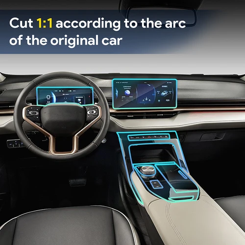 Imagen 2 del producto Panel de navegación para consola central de coche, película Interior de Tpu transparente, LHD, para Haval H6 3rd Gen 2021-2024