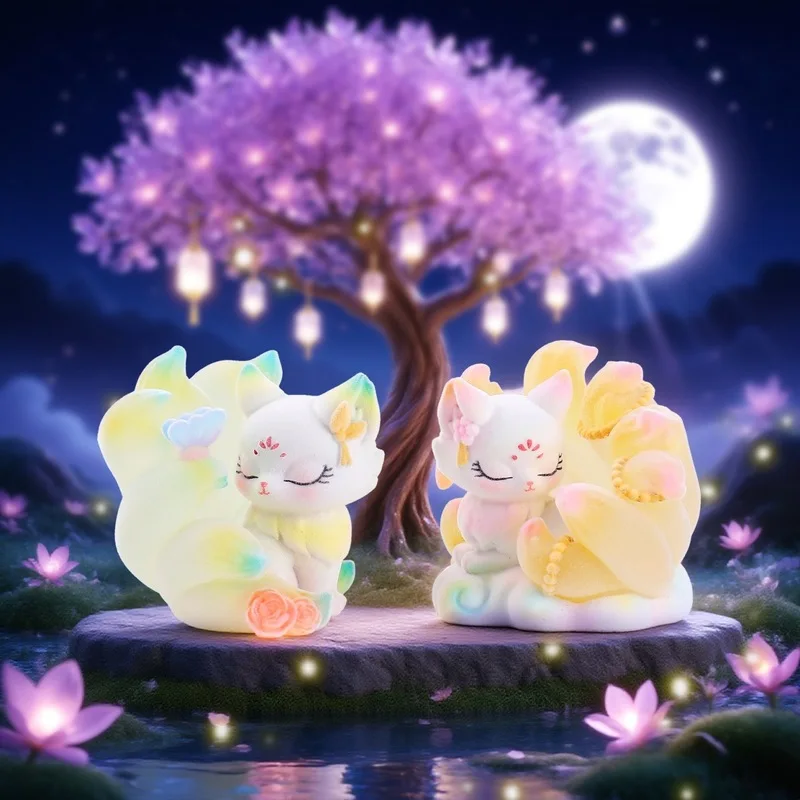 Neue Tushan Smart Fox Beflockung Flut Spielen Blind Box Cartoon Kreative China-Chic Harz Dekoration Desktop Dekoration Geburtstag Geschenk