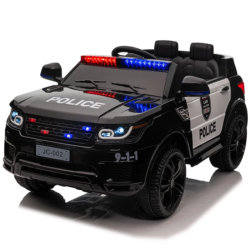 12V Load 30KG Big Size With Remote Control Children\'s Electric Four-wheel Rechargale Double drive Toy Battery Police Music Car