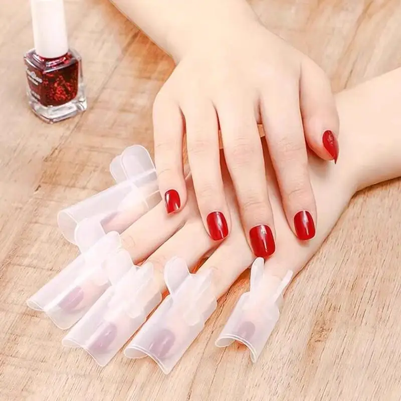 5Pcs Reusable Detachable Nail Care Tools New Transparent Nail Protective Cover Anti-scratch Nail Supplies
