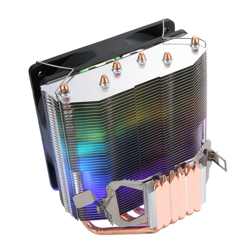 HNHU Kipas 120Mm 4pin/PWM Pendingin CPU Horisontal PC Bisu 6 Pipa Panas Pendingin Udara Kompatibel LGA115x 2011 1200 1700 AMD X79 X99 2066
