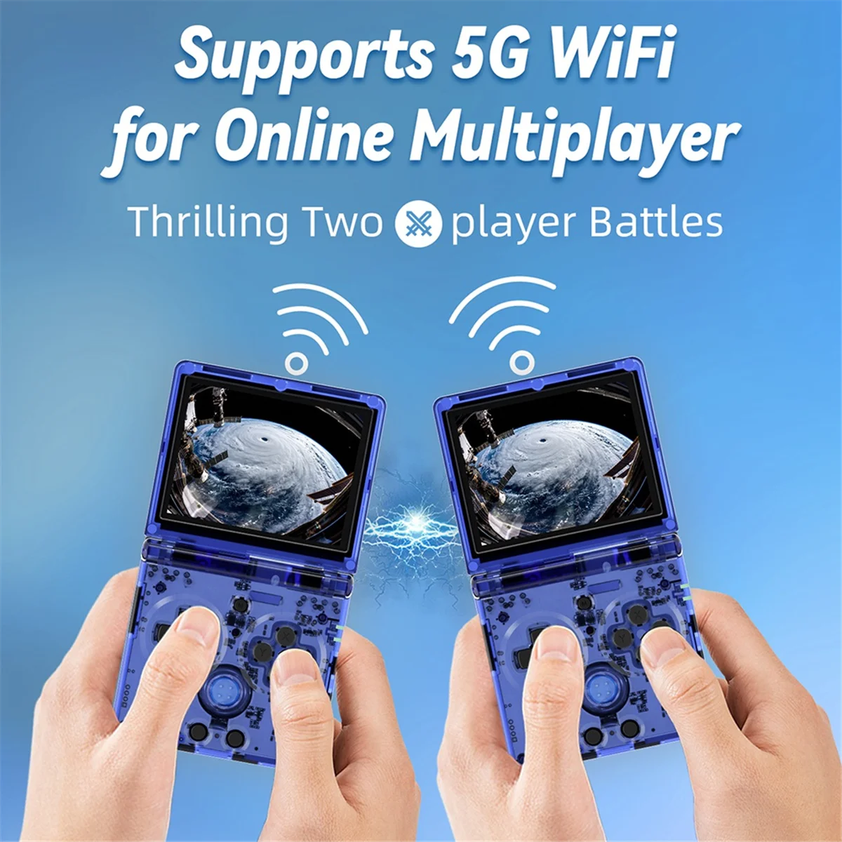 

Handheld Game Console for ANBERNIC RG35XXSP Classic Folding Flip Cover Retro Nostalgia Game Console with Storage Bag,A-ABRJ