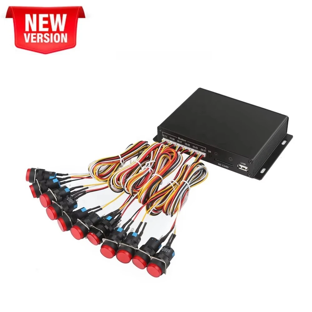 

MPC1005 кнопки с автоматическим воспроизведением, оптический коаксиальный RS232 1080P GPIO USB видеодекодер H264, программируемый цифровой медиаплеер, коробка