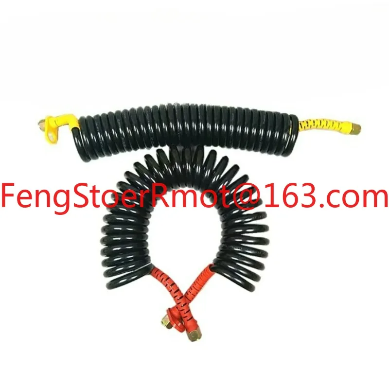 Trailer gas pipe spiral anti-freeze brake gas  semi-trailer truck spring pipe double-layer PU trailer pipe