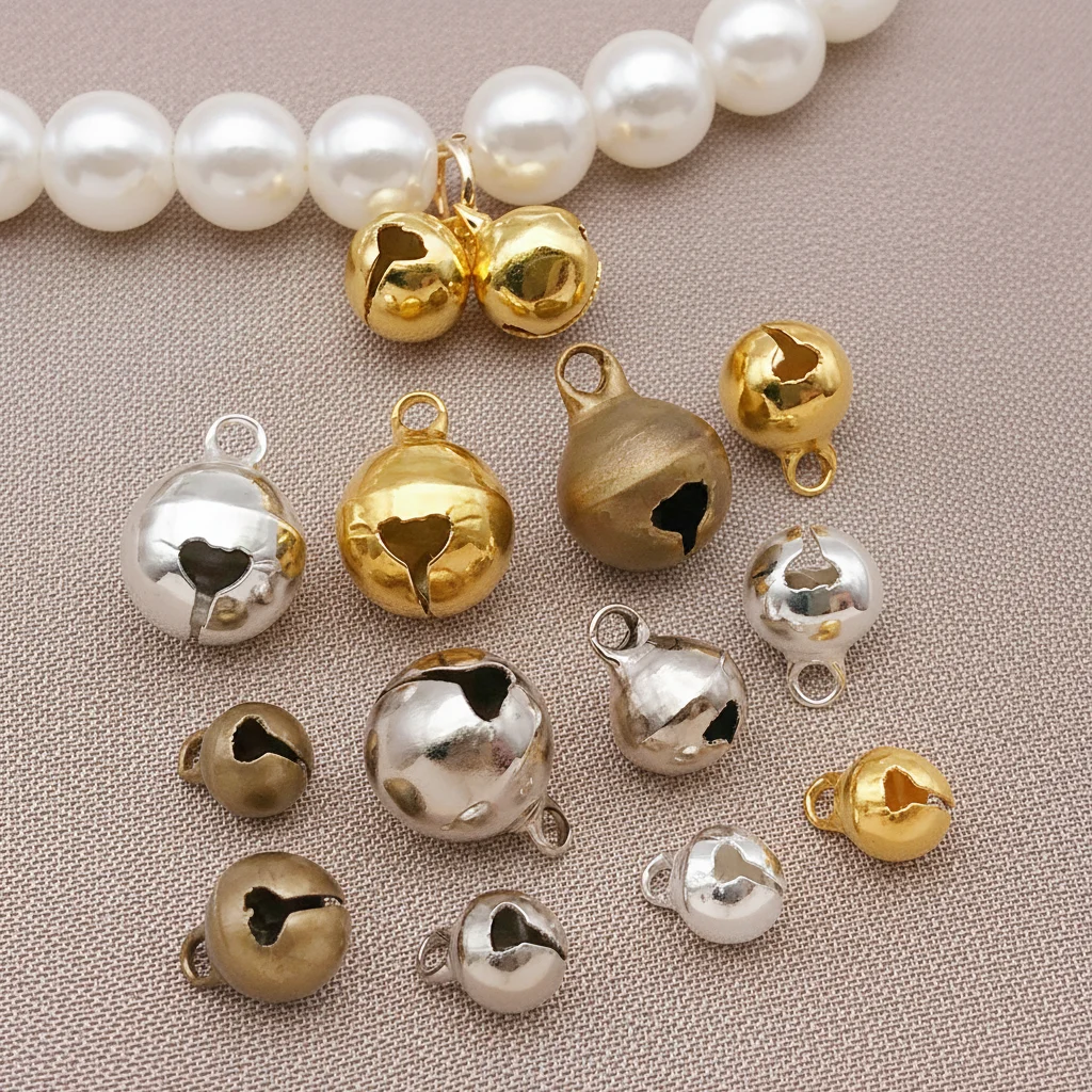 50pcs 6/8/10mm Mini Copper Colorful Jingle Pendants Little Bell For Tree Decoration DIY Craft Jewelry Making Accessories