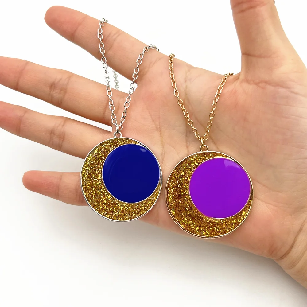 

Anime The Owl House Necklace Creative Amity Moon Enamel Pendant Necklaces Jewelry Cosplay Props Gift For Girls Women Accessories
