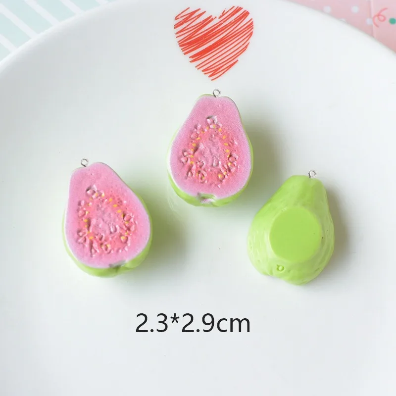 10Pcs Cute Strawberry Banana Fruit Resin Pendants DIY Earrings Keychain Jewelry Clothing Making Decorative Accessories Art Hook