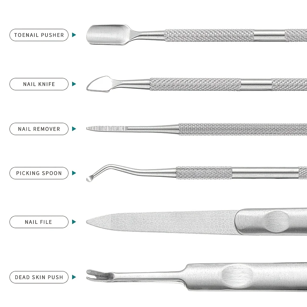 Stainless Steel Foot Care & Manicure Tool Set,with Removal Tools and Nail Care Accessories, Nail Care Tools|Practical Nail Kit