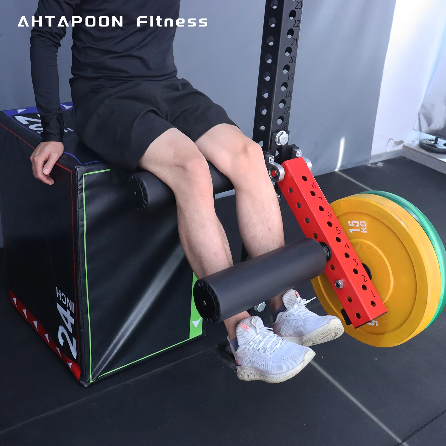 Beinverlängerungsbefestigung, verstellbare Beinverlängerungs-Rack-Befestigung, Squat-Rack-Zubehör, Bein-Curl-Befestigung, Heim-Fitnessstudio, Beinstärke, Fitnessgeräte