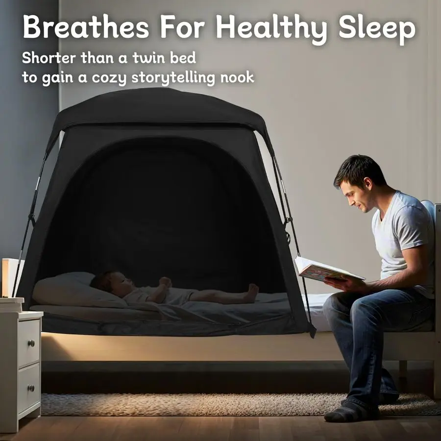 خيمة حسية معتمدة للأطفال الذين يهدئون أثناء النوم، تعتيم، مقاس كبير ومتعدد الاستخدامات يناسب سرير مزدوج الطابق، طفل صغير