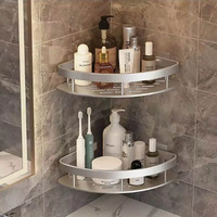 Bathroom Storage Rack Space Aluminum Wall Mounted Household Multifunctional Storage Shelf Bathroom Accessories Organizer Rack