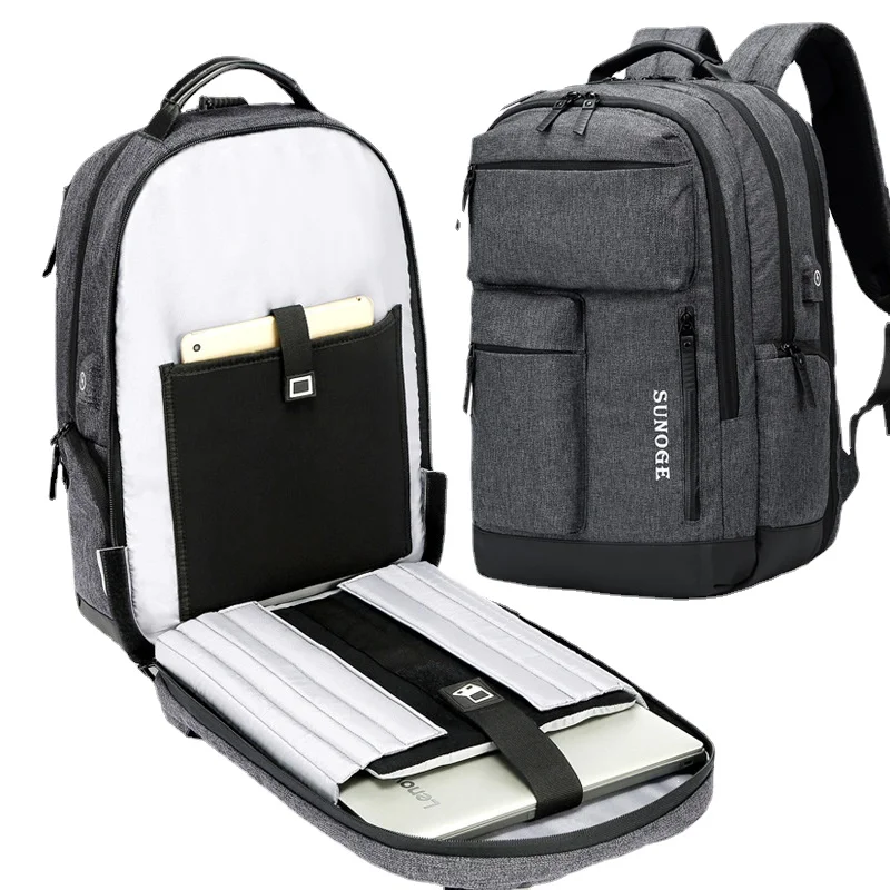 

Men's Business Double Shoulder Backpack Korean Fashion Multifunctional Large Capacity Oxford Cloth Waterproof Travel Backpack