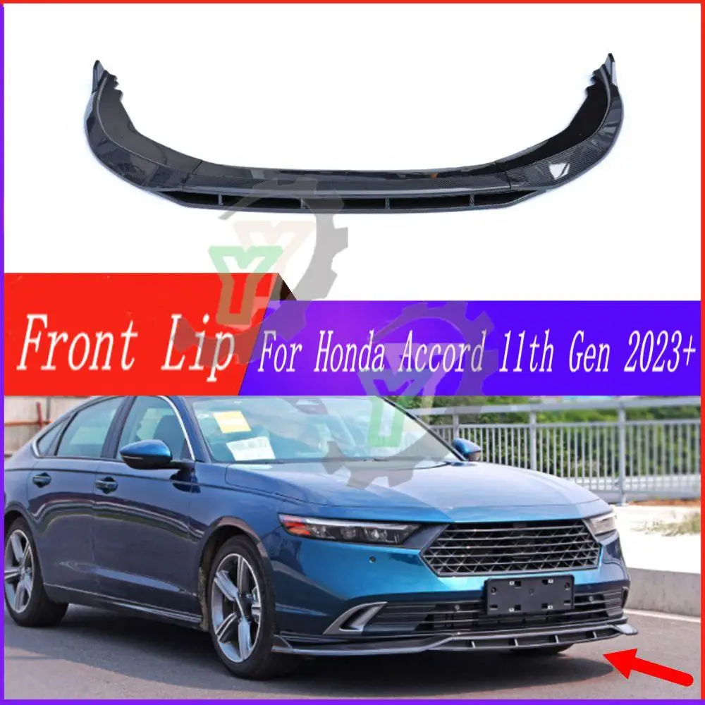 

4PCS Front Bumper Lip Spoiler Splitter Diffuser Detachable Body Kit Cover Guard For Honda Accord 11th Gen 2023+ Car Accessories