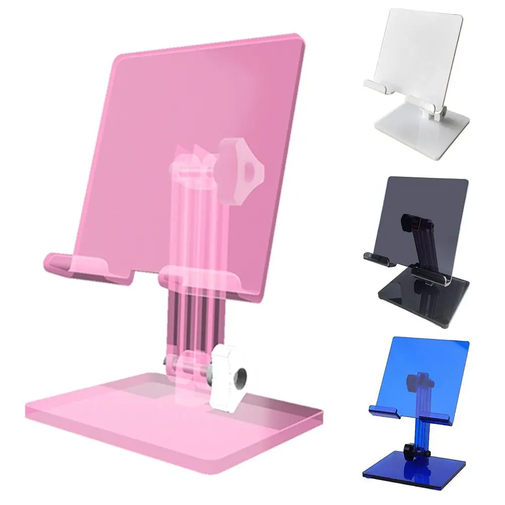 

Convenient Adjustable Acrylic Tablet Stand Anti-slip Sturdy Transparent Holder Portable Durable Folding Bracket Office