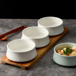 Vintage Longquan Celadon Bowl, Ceramic Bowl, Restaurant Cold Dishes, Snack Platter, Wooden Tray, Specialty Hotel Tableware Set