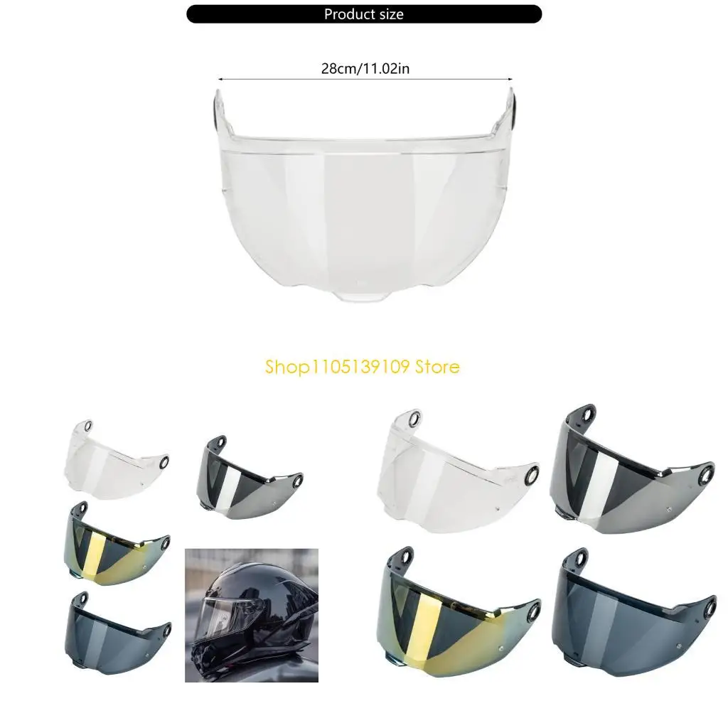 

Streamlined Motorbike Helmet Visors Lens Insert Scratch Resistant for Various Helmets Windshield Reduces Wind Resistance