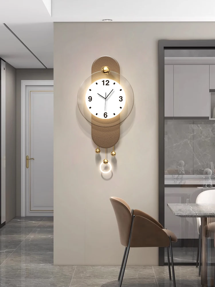 

three dimensional light luxury, living room clock, decorative painting sofa, TV background wall led wall
