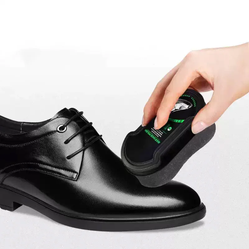 All-in-One Disposable Shoe Shine Sponge, Portable Water-Free Leather Polish Brush for Black Dress Shoes Leather Bags 1/2/3Pcs